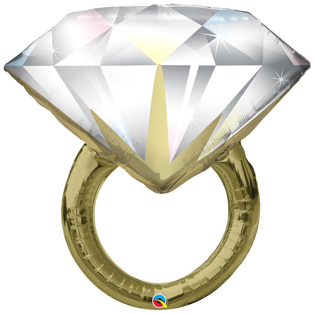 Шар Кольцо с бриллиантом (золотое) (90см)