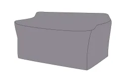 Защитный чехол на диван Касабланка, двухместный 159×82×70 см, цвет серый