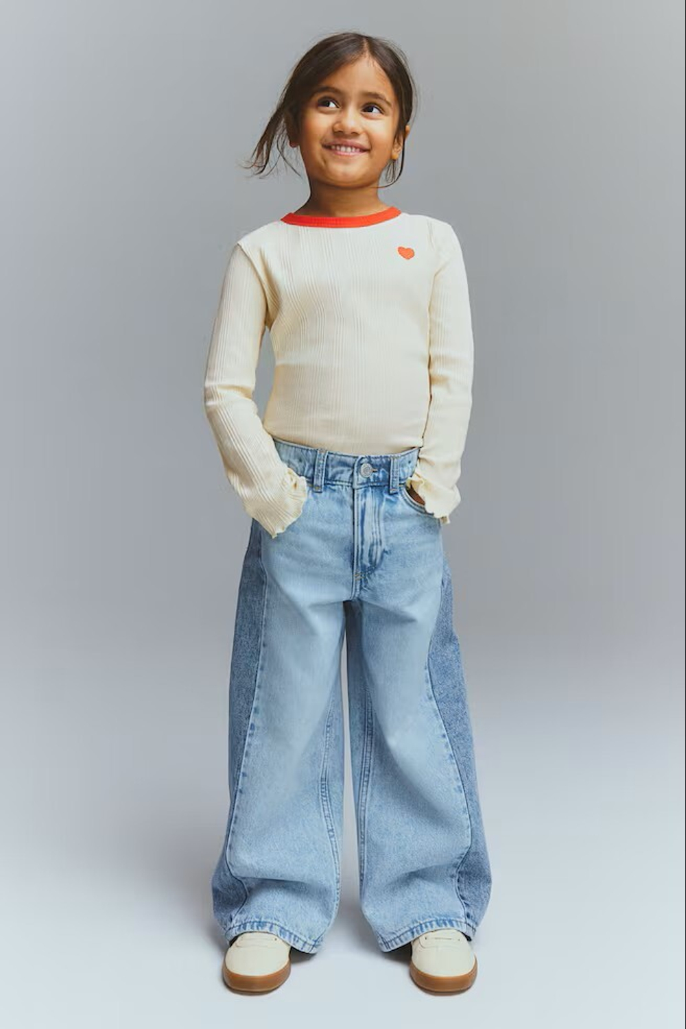 H&M Трикотажный топ, светло-желтый