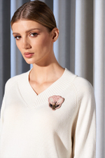 8375 Брошь (пудрово-розовый)