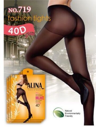 Эластичные колготки с шортиками ALINA 40 дэн 60 шт.