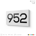 Номер на дверь 952, табличка на дверь для офиса, квартиры, кабинета, аудитории, склада, белая 120х70 мм, Айдентика Технолоджи