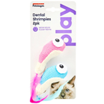 Petstages игрушка для кошек Dental "Креветки" 2 шт. с кошачьей мятой, 7 см
