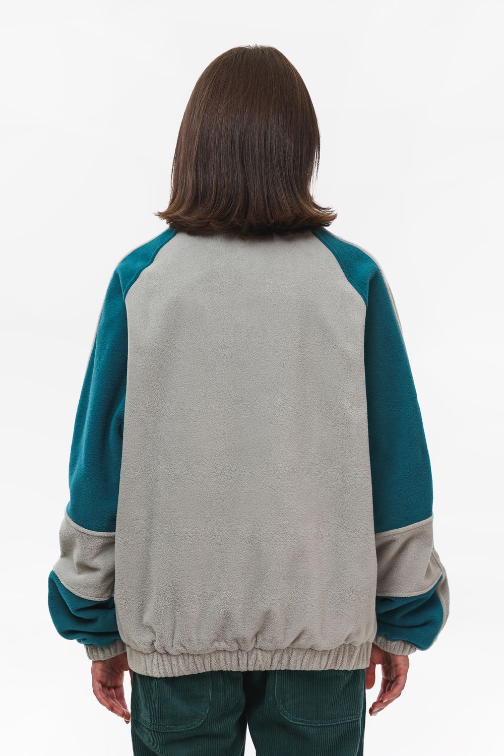 Толстовка Ymkashix Turbo fleece серый/изумрудный