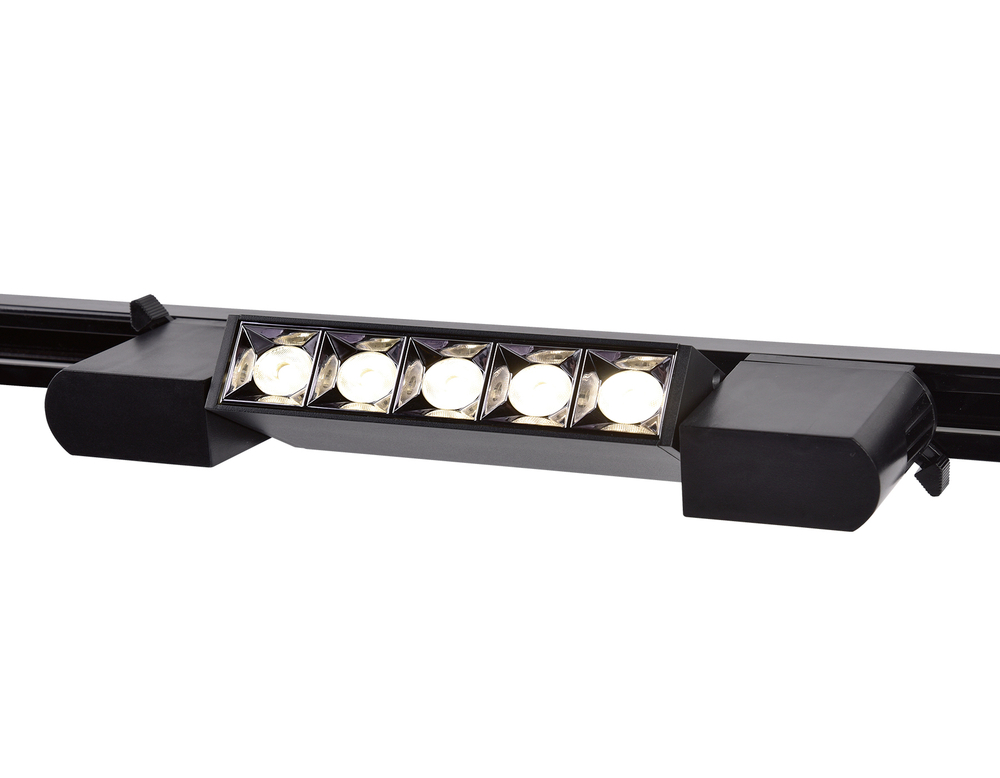 Трековый однофазный светодиодный светильник GL6688 BK черный LED 6W 4200K 24°