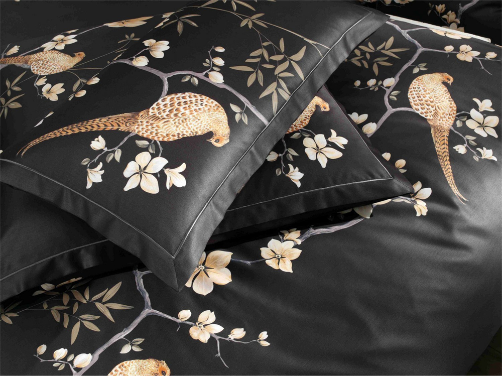 Пододеяльник 155x200 Elegante Fasan черный вид