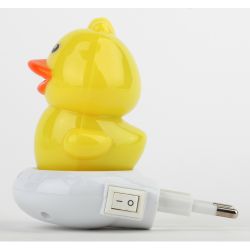Ночник - светильник светодиодный ЭРА NN-609-SW-Y в розетку с выключателем желтый