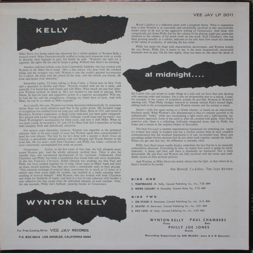 Wynton Kelly / Kelly At Midnight (LP)