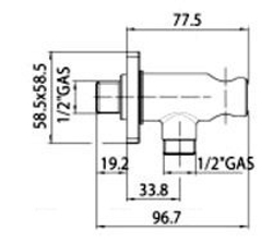 Bossini держатель с шланговым подсоединением, цвет хром