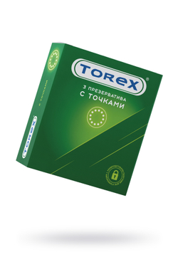 Презервативы точечные TOREX латекс, №3, 18,5 см