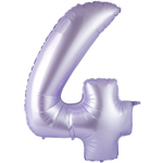 Шар фольгированный Цифра 4 101 см (Лаванда)