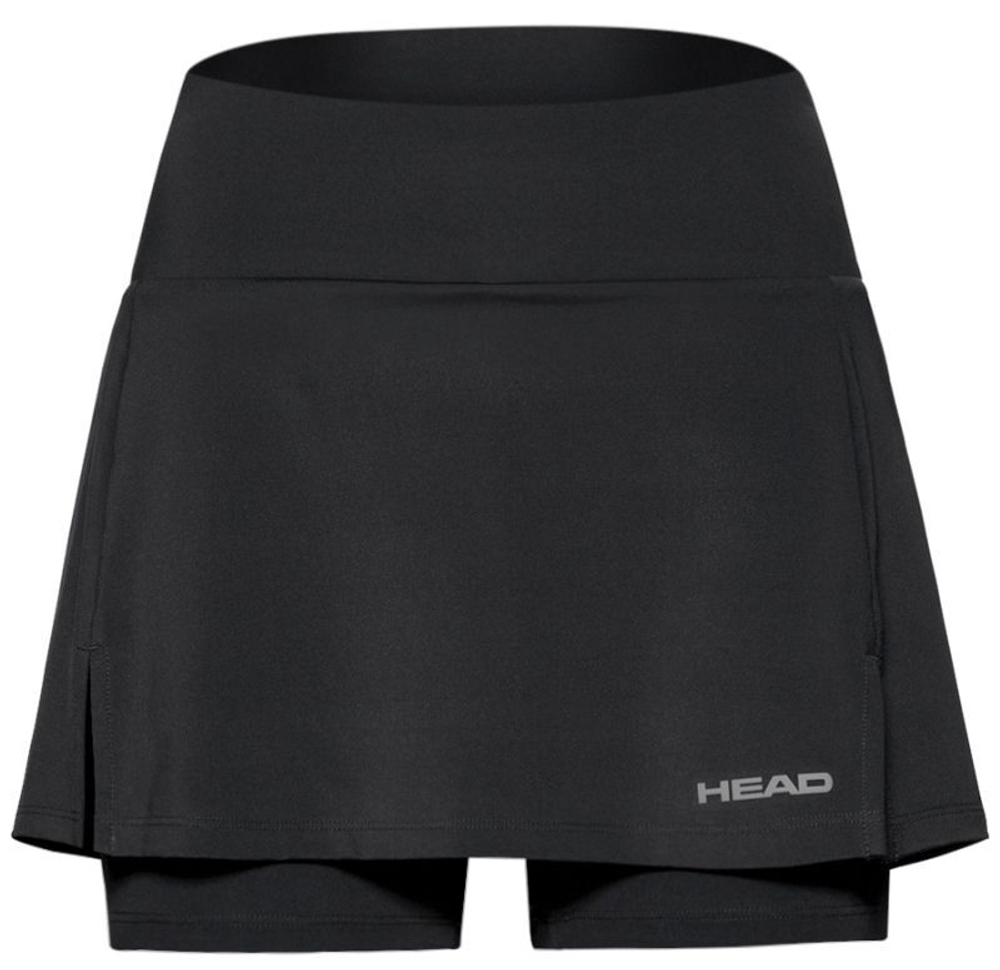 Юбка для девочки теннисная Head Club Basic Skort - black