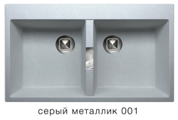 Кухонная мойка Tolero Loft TL-862 860x500мм Серый металлик №001