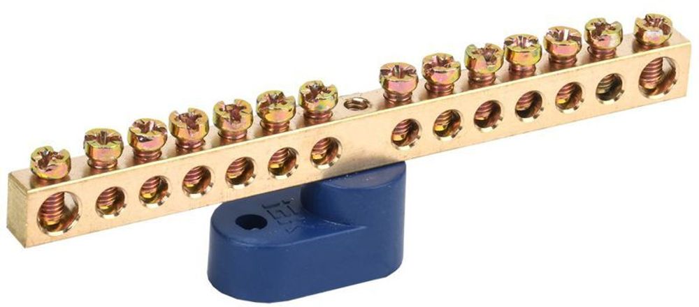 Шина нулевая ШНИ-6х9-14-У1-С на одном угловом изоляторе IEK YNN10-69-14C1-K07