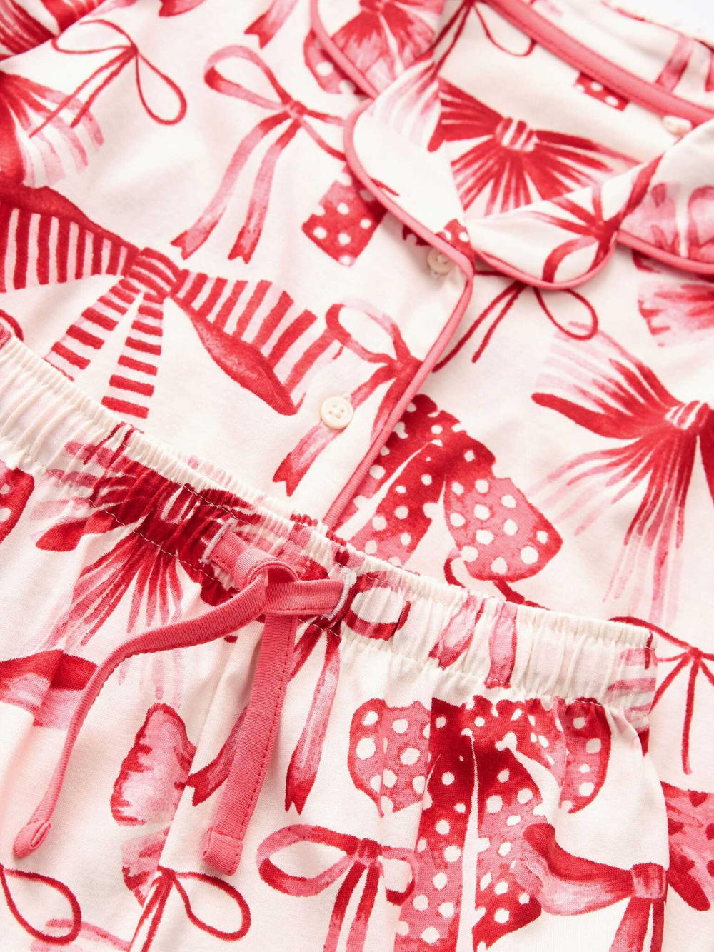 Пижама для девочки Next B76-249, Молочный, Красный