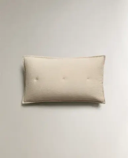 ZARA HOME НАВОЛОЧКА ДЛЯ ДЕКОРАТИВНОЙ ПОДУШКИ ДЛЯ ДЕТЕЙ ИЗ МУСЛИНА, БЕЖЕВЫЙ