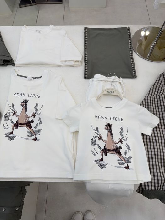 ФУТБОЛКА ДЕТСКАЯ БРИНИТ МОЛОЧНЫЙ КОНЬ-ОГОНЬ