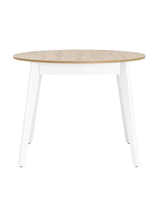 Стол Rondo 100-135*100 дуб/белый Stool Group