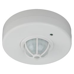Датчик движения ЭРА MD 016 белый, макс. нагрузка 1200Вт, угол обзора 360гр, дальность 6м
