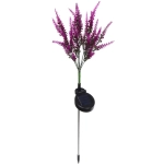 Светильник на солн.батарее (фигура на спице с подсветкой) «Лаванда» 73см, Фиолетовый (свечение тепл.белый)
