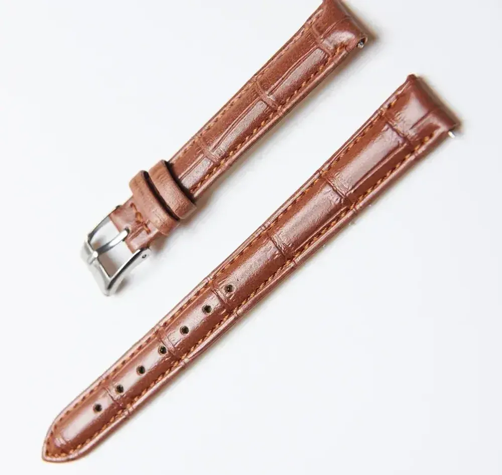 Ремешок для часов Nagata Leather 22мм, светло-коричневый с тиснением