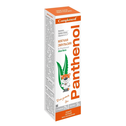 Эмульсия мягкая Compliment Pantenol Aloe Vera для детей 3+ 75 мл