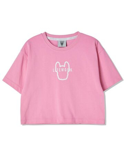 Футболка укороченная slim-fit с эмблемой ladok