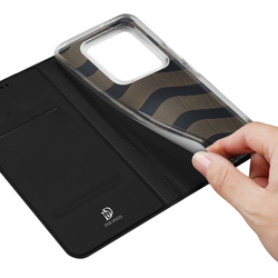 Чехол книжка из PU кожи черного цвета от Dux Ducis для Xiaomi 14T, серия Skin Pro Series Case