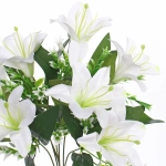Искусственные цветы «Букет лилий» 35см 7 цветков белые