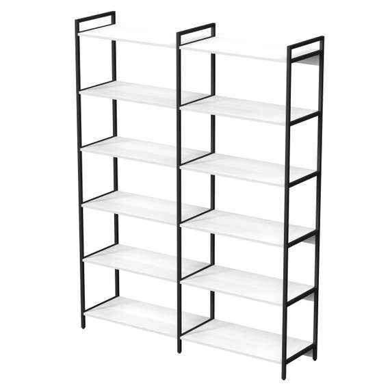 10СВД.6.800 Стеллаж высокий двойной 6 полок, широкий (1580*400*2080))