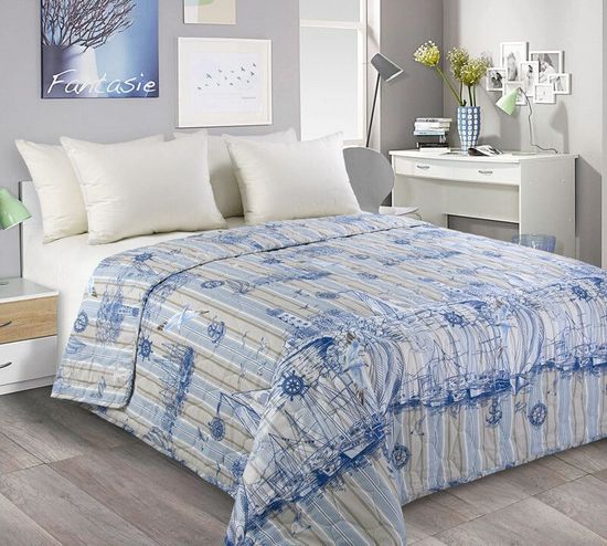 Покрывало стеганое Акватория бязь 200x210 см