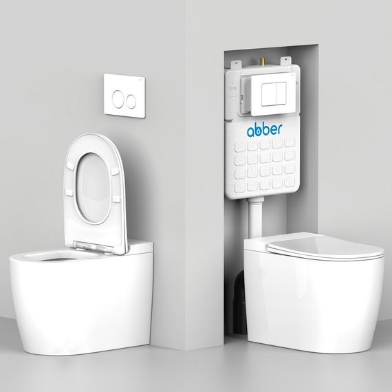 Унитаз ABBER Bequem AC1111 приставной белый, безободковый