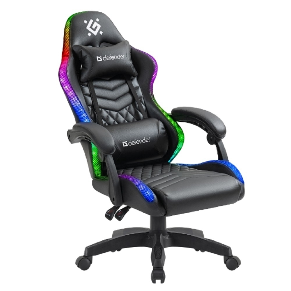 Кресло офисное Игровое кресло Core Черный,RGB,класс 4,PU DEFENDER (64047)