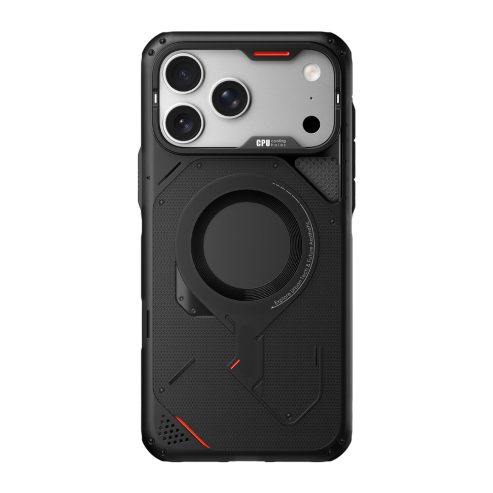 Термополиуретановый чехол MagSafe Aulumu A17 Rugged Case для iPhone 17 Pro Max Укреплённый термополиуретановый чехол в футуристическом стиле с сенсорной накладкой для Контроллера камеры и теплорассеиванием в области процессора устройства