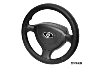 Оплетка на руль круглая Coolpart MAXIMAL (37*38) к/з черный/черный Перфор C2373-BLBL