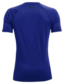 Детская теннисная футболка Under Armour Tech Big Logo SS - royal/black