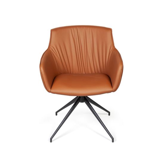 Полукресло крутящееся Sofia, экокожа soft-touch, терракот