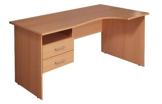 КМ75 Монолит (СМ4П+ТМ11) Стол кривол. с тумбой П 1404х904(704)х756