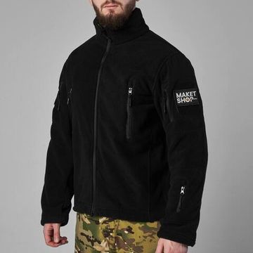 Тактическая куртка флисовая, black