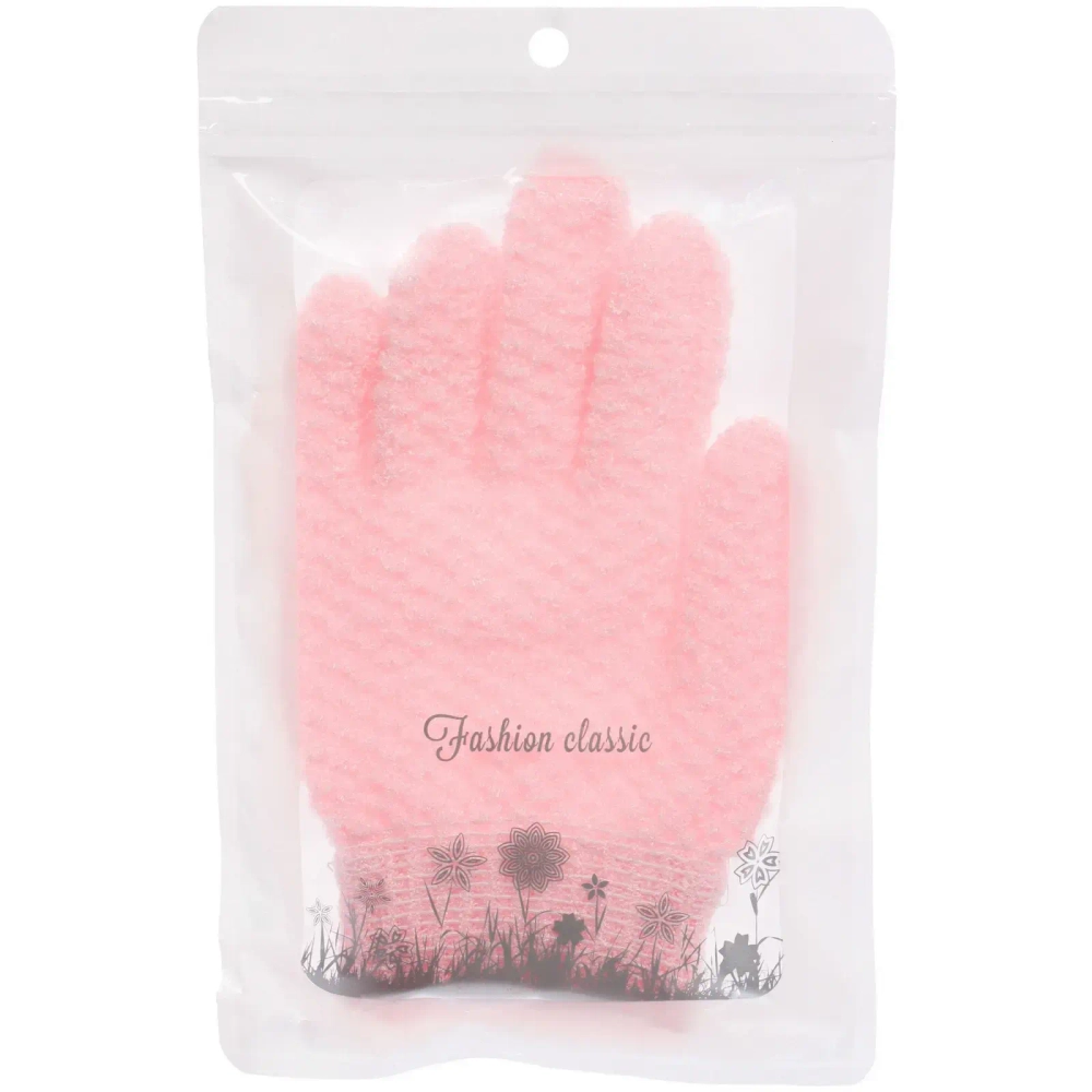 Мочалка - перчатка массажная «Premium - PASTERA», цвет нежно-розовый, 19*12см (зип пакет и наклейка Ultramarine)✦