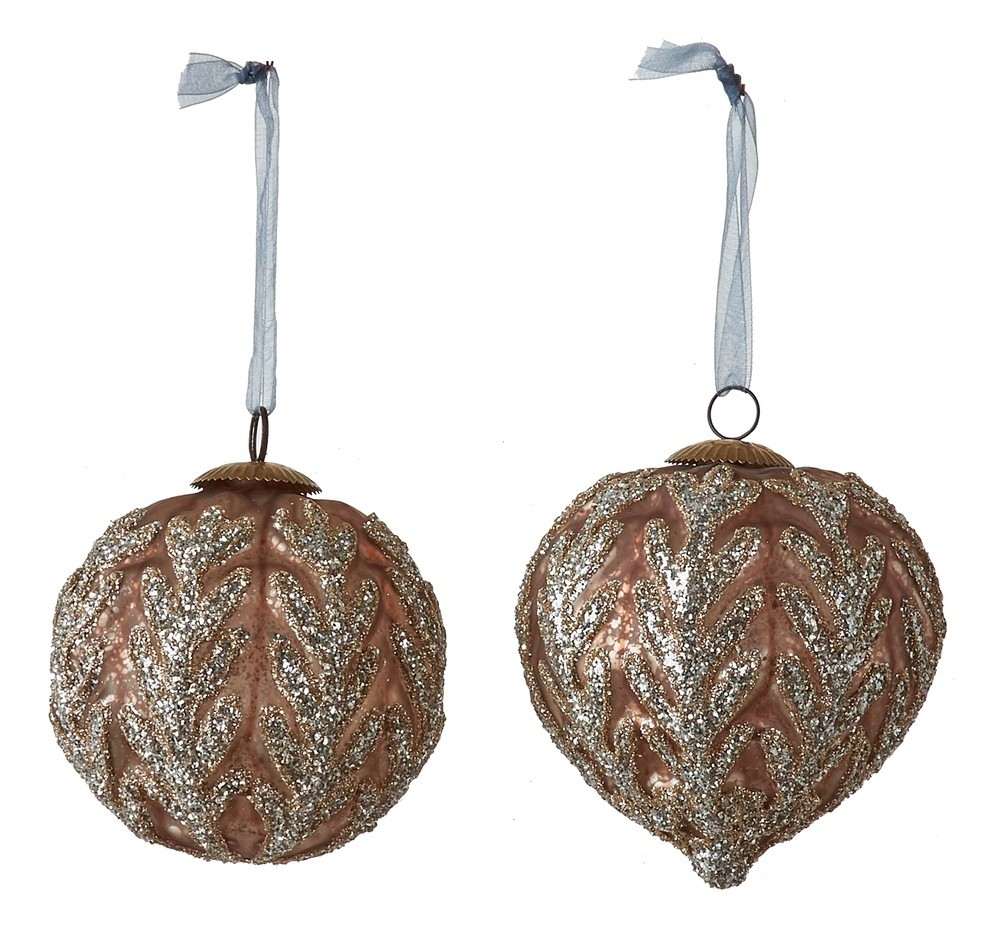 Елочный шар 10см House of Seasons серый в ассортименте 2 вида