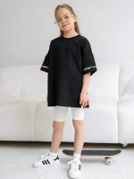 Летний костюм для девочки с велосипедками