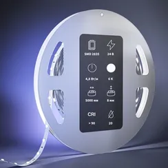 Светодиодная лента Ультра 24В 2835 4,8Вт/м 6000К 5м IP 20 201011 Led Strip 201011