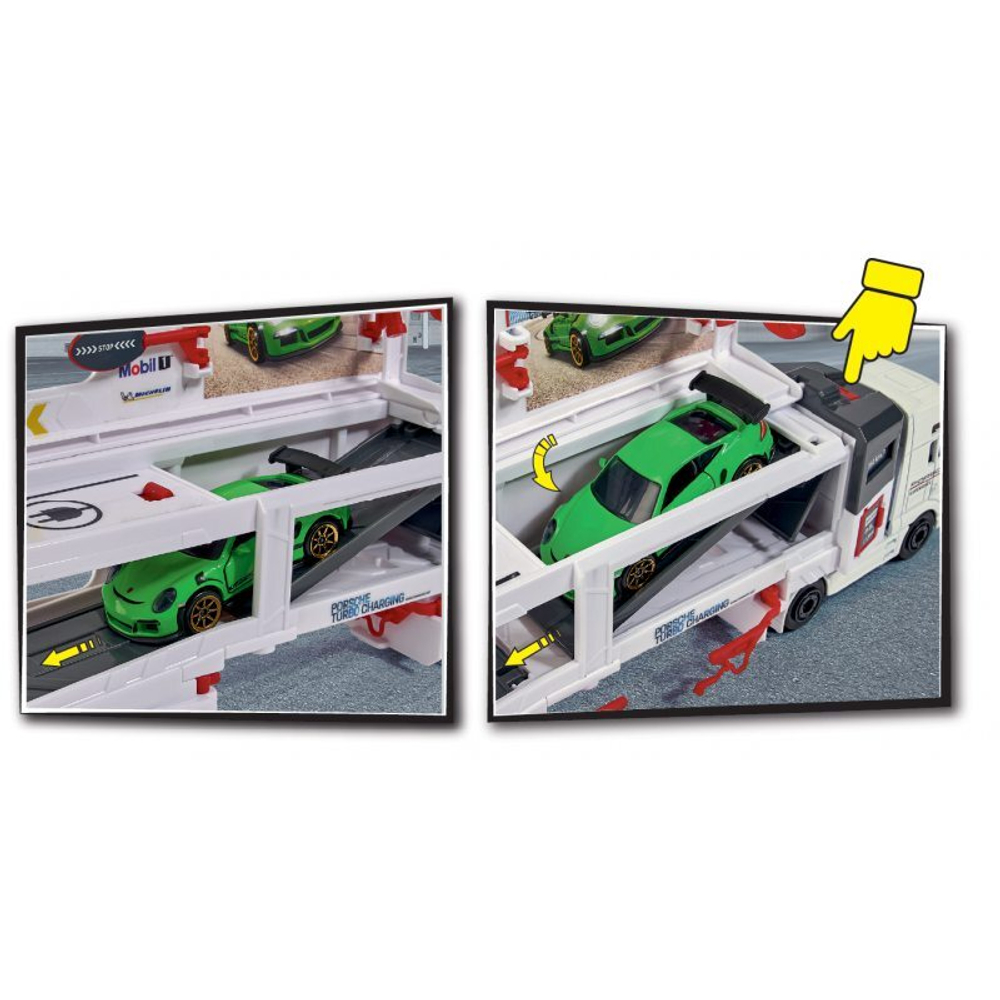 Majorette - Комплект Mobile Center Truck MAN TGX + 2 автомобиля Porsche 2 053 304