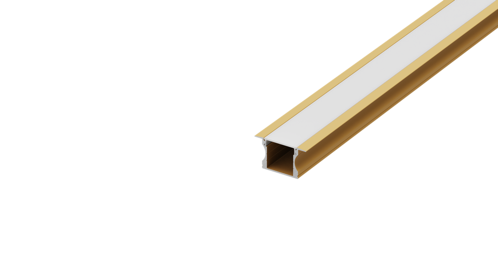 Встраиваемый алюминиевый анод. профиль,  24х14, 2х2000мм. В комплекте матовый экран,  4 торцевые заглушки,  4 крепежа,  алюминий