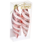 Ёлочные игрушки «Таинственное очарование» Сосульки 10 см (набор 2шт), розовое золото