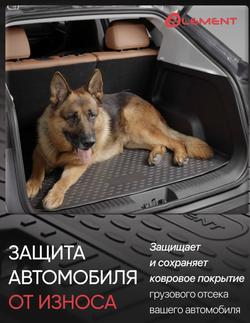 Коврик в багажник для ROX 01 2024-н.в., Внедорожник 5 дв., длинный (3-й ряд сложен), 1 шт. (полиуретан) ELEMENTA71705L13