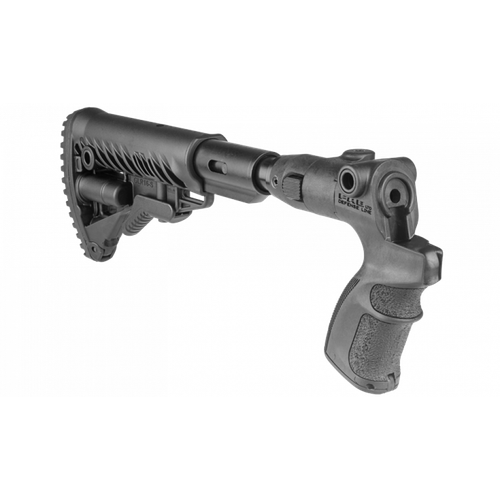 Телескопический складной приклад с амортизатором AGMF 500 FK SB на Mossberg 500/590, Maverick 88, зеленый, FAB-Defense