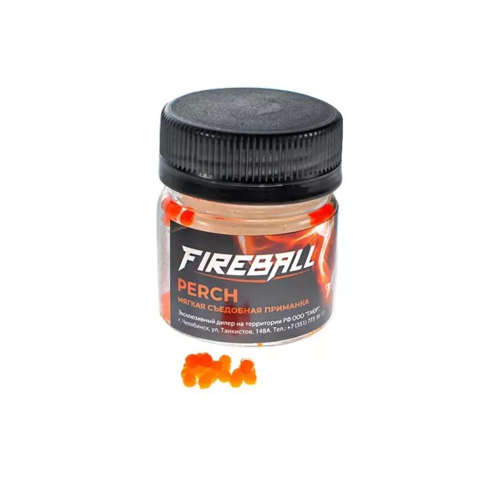 Приманка съедобная Takedo Fireball Perch цвет крас. креветка 3мм 70шт.