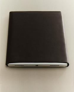 ZARA HOME КОЖАНЫЙ ЧЕХОЛ ДЛЯ IPAD, ШОКОЛАДНЫЙ
